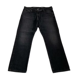 AG Adriano Goldschmied Jeans 33x28 Black Everett Slim Straight Classic Denim